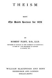 Theism / being the Baird Lecture of 1876