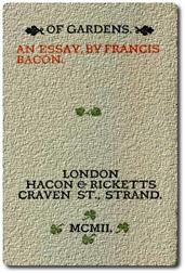 Of Gardens / An essay