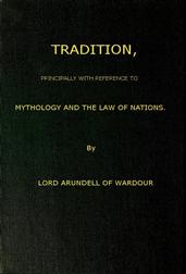 Tradition / Principally with Reference to Mythology and the Law of Nations