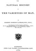 The Natural History of the Varieties of Man