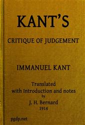 Kant`s Critique of Judgement