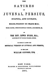 The Satires of Juvenal, Persius, Sulpicia, and Lucilius