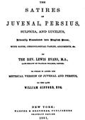 The Satires of Juvenal, Persius, Sulpicia, and Lucilius