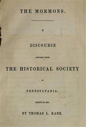The Mormons / A Discourse Delivered Before the Historical Society of Pennsylvania