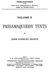 Passamaquoddy Texts