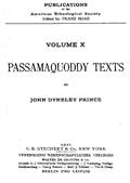 Passamaquoddy Texts