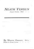 `Neath Verdun, August-October, 1914