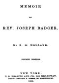Memoir of Rev. Joseph Badger / Fourth Edition