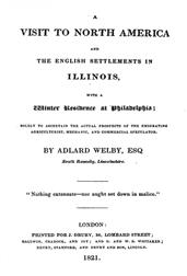 Faux`s Memorable Days in America, 1819-20; and Welby`s Visit to North America, 1819-20, part 2 (1820)