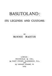 Basutoland / Its Legends and Customs