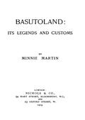 Basutoland / Its Legends and Customs