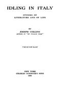 Idling in Italystudies of literature and of life