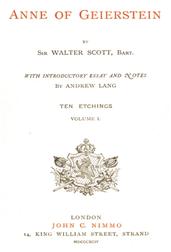 Anne of Geierstein, Volume I (of 2)The Maiden of the Mist