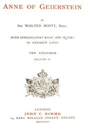 Anne of Geierstein(Volume 2 of 2)