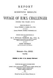 Report on the Radiolaria Collected by H.M.S. Challenger During the Years 1873-1876, PlatesReport on the Scientific Results of the Voyage of H.M.S. Challenger During the Years 1873-76, Vol. XVIII