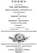 Poems / containing The Restropect, Odes, Elegies, Sonnets,&c.