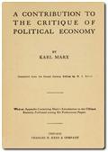 A Contribution to The Critique Of The Political Economy