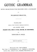 A Gothic Grammar / with selections for reading and a glossary