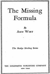 The Missing Formula / Madge Sterling Series, #1