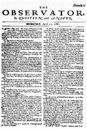 Selections from the Observator (1681-1687)