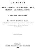Leibniz`s New Essays Concerning the Human Understanding: A Critical Exposition