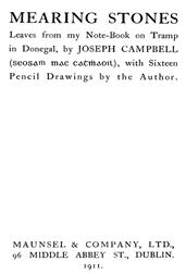 Mearing Stones: Leaves from My Note-Book on Tramp in Donegal