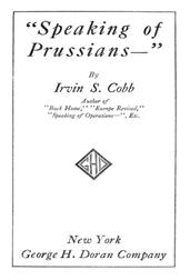 Speaking of Prussians--""