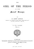 The Girl of the Period, and Other Social Essays, Vol. 1 (of 2)