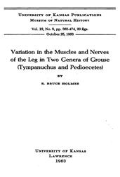 Variation in the Muscles and Nerves of the Leg in Two Genera of Grouse (Tympanuchus and Pedioecetes)