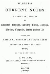 Willis`s Current Notes, No. 13, January 1852