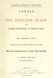 Their Majesties` Servants." Annals of the English Stage (Volume 1 of 3)"