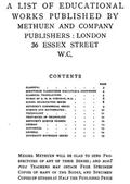 A List of Educational Works Published by Methuen&Company - June 1900