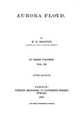 Aurora Floyd, Vol. 3 / Fifth Edition