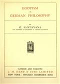 Egotism in German Philosophy