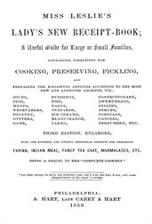 Miss Leslie's Lady's New Receipt-Book3rd ed.