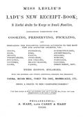 Miss Leslie's Lady's New Receipt-Book3rd ed.