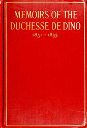 Memoirs of the Duchesse de Dino, 1831-1835