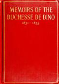 Memoirs of the Duchesse de Dino, 1831-1835