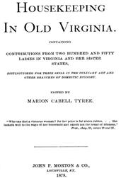 Housekeeping in Old Virginia
