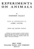 Experiments on Animals