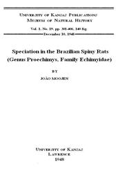Speciation in the Brazilian Spiny Rats