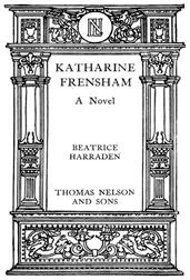 Katharine FrenshamA Novel