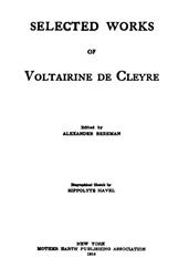 Selected Works of Voltairine de Cleyre