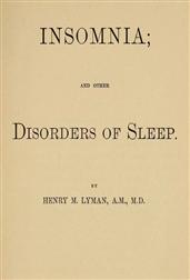 Insomnia; and Other Disorders of Sleep