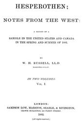 Hesperothen; Notes from the West, Vol. 1 (of 2)A Record of a Ramble in the United States and Canada inthe Spring and Summer of 1881