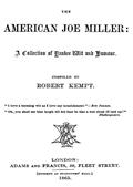 The American Joe MillerA Collection of Yankee Wit and Humor