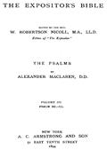 The Expositor's Bible: The Psalms, Volume III