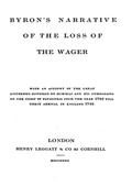 Byron's Narrative of the Loss of the Wager