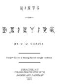 Hints on Dairying