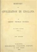 History of Civilization in England,  Vol. 1 of 3